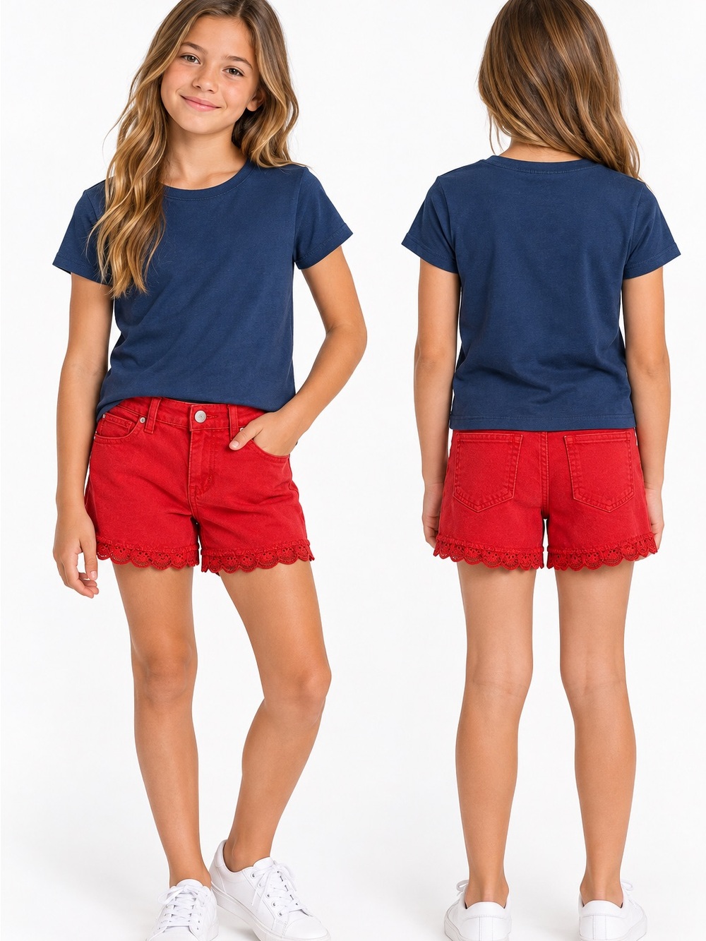 Girls Summer Bundle: Cat & Jack Tee & Art Class Shorts